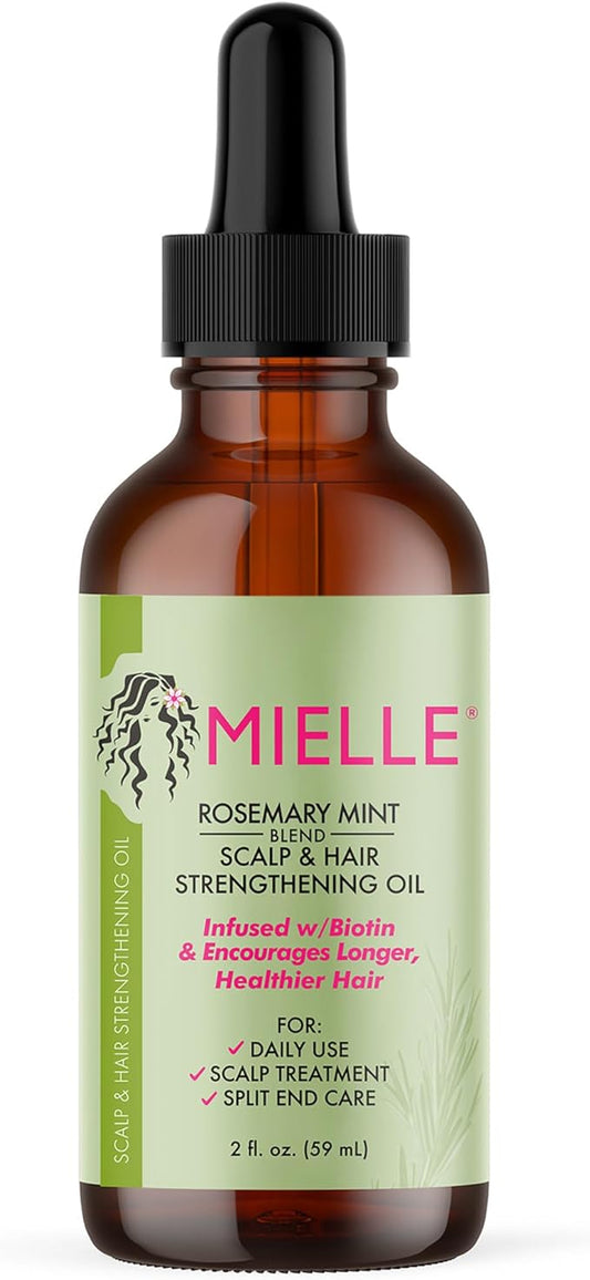 Mielle Organics Rosemary Mint Scalp & Hair Strengthening Oil for All Hair Types, 2 Ounce